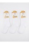 White tennis socks, pack of 3.