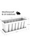 24" Cedargrain Rectangular Planter with Tray - 5