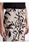 Özmarka New Season Beige Elastic Waist Patterned Women's Capri - 3