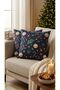 Panama Linen (43X43) cm 2 Pieces New Year Themed Digital Printing Christmas Patterned Throw Pillow Cover - 2