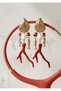Coral Garden Earrings – Red 9.5X2 cm - 3