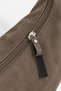 Women's Nilüfer Dark Mink Textured Suede Large Size Lined Hobo Shoulder Bag with Back Zipper Pocket - 8