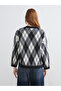 Özmarka New Season Diamond Patterned Oversized Women's Knitwear Sweater - 4