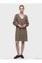 Peak New Season Brown V-Neck Plaid Mini Dress