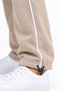 3-Thread Side Piping, Adjustable Cuffs, Baggy Winter Women's Sweatpants with Internal Ribbing, Smoked Gray Brown Black Stone - 3