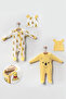 Unisex Baby Teddy Bear Patterned Hat and Booties Set of 2, 100% Cotton - 2