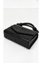 Women's Crocodile Patterned Knot Handle Envelope Flap Hand and Shoulder Bag - 5