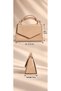 Women's Crocodile Patterned Knot Handle Envelope Flap Hand and Shoulder Bag - 5