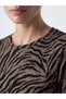 Two Mt Shop Quality Lcw Everyday Brown Combed Cotton Leopard Tight & Slim Long Sleeve Women's Bodysuit - 3