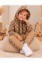 2-Piece Children's Set with Hooded Patterned Pockets and Silk Cotton Top and Bottom, Suitable for Boys' Kindergarten and Nursery. - 2
