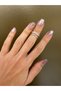 Double Row V Gold Pinky Ring - 2