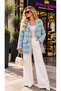 Women's Tweed Textured Tassel Detailed Blazer Jacket