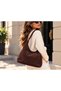 Women's Suede Shoulder Bag with Adjustable Strap, Casual Casual Hobo Bag - 2