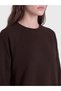 Two Mt Shop Quality Lcw Modest Brown Interlock Plain Loose & Baggy Women's Sweatshirt Tunic - 3