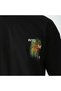 Men's Short Sleeve Summer T-Shirt Crew Neck Printed Oversize T-Shirt - Black - 4