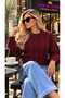Women's Knitted Patterned Buttoned Knitwear Cardigan - 3