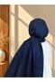G Desen Cotton Jacquard Shawl Noya Series Navy Blue - 2