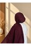 G Patterned Cotton Jacquard Shawl Noya Series Burgundy - 2