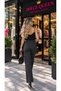 Women's Black Striped Belted High Waist Palazzo Trousers - 4