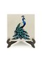Peacock Printed Wooden Tabletop 10X10 1G-Tavus2 - 2
