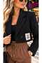 Women's Black Crop Blazer Jacket