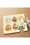 24 Piece Wooden Kids Puzzle with Flower Pattern Easter Eggs Design Mpk0679