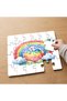 24 Piece Wooden Children's Puzzle with Colorful Rainbow and Smiling Mountain Design Mpk0964