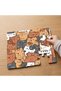 24 Piece Wooden Children's Puzzle with Cute Cat Drawings Design Mpk0343