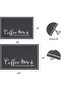 Dish Drying Mat, 30x50cm Absorbent Coffee Cup Pattern Kitchen Mat, Waterproof Drying Pad for - 4