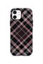 iPhone 12 Vorian Magsafe Double Layer Powder Black Plaid Case