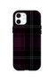 iPhone 12 Vorian Magsafe Double Layer Plum Black Plaid Case
