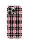 iPhone 16 Pro Vorian Double Layer Pink Black Plaid Case