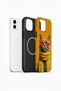 iPhone 12 Vorian Magsafe Double Layer Yellow Scarf Cat Case - 2
