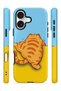 iPhone 17 Vorian Double Layer Sleepy Orange Cat Case - 3