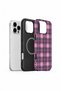 iPhone 16 Pro Vorian Magsafe Double Layer Fuchsia Gray Plaid Case - 2