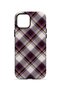 iPhone 14 Plus Vorian Magsafe Double Layer Purple Cream Cross Plaid Case - 4