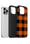 iPhone 14 Pro Vorian Double Layer Orange Buffalo Check Case - 2