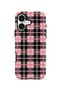 iPhone 16 Plus Vorian Magsafe Double Layer Pink Black Plaid Case