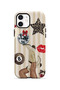 iPhone 12 Vorian Magsafe Double Layer Retro Leopard Collage Case