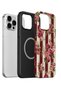iPhone 14 Pro Vorian Magsafe Double Layer Claret Red Rose Stripe Case - 2
