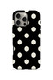iPhone 16 Pro Vorian Double Layer Black Cream Polka Dot Case