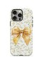 iPhone 15 Pro Max Vorian Magsafe Double Layer Golden Floral Bow Case