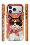 iPhone 17 Pro Max Vorian Magsafe Dual Layer Orange Retro Cat Case - 3