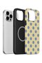 iPhone 15 Pro Vorian Magsafe Double Layer Cream Blue Polka Dot Case - 2