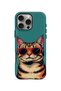 iPhone 16 Pro Vorian Magsafe Cool Cat Case with Double Layer Glasses