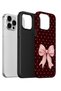 iPhone 14 Pro Max Vorian Double Layer Blush Heart Bow Case - 2