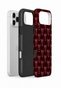 iPhone 17 Pro Vorian Double Layer Burgundy Bow Grid Case - 2