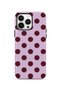 iPhone 14 Pro Max Vorian Double Layer Lilac Burgundy Polka Dot Case