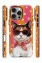 iPhone 16 Pro Vorian Magsafe Double Layer Orange Retro Cat Case - 3