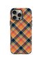 iPhone 16 Pro Vorian Double Layer Orange Navy Blue Plaid Case